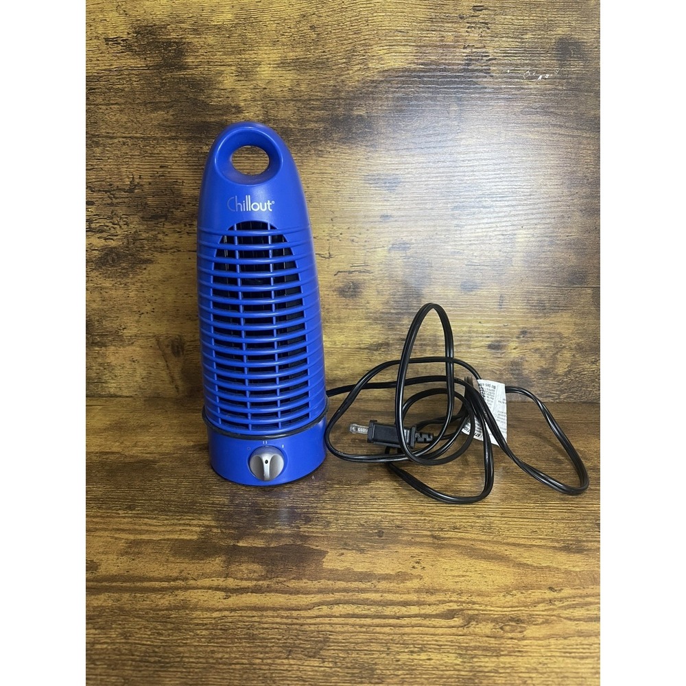 Chillout Mini Tower Desk Bullet Quiet Electric Personal Portable Blue. C.1